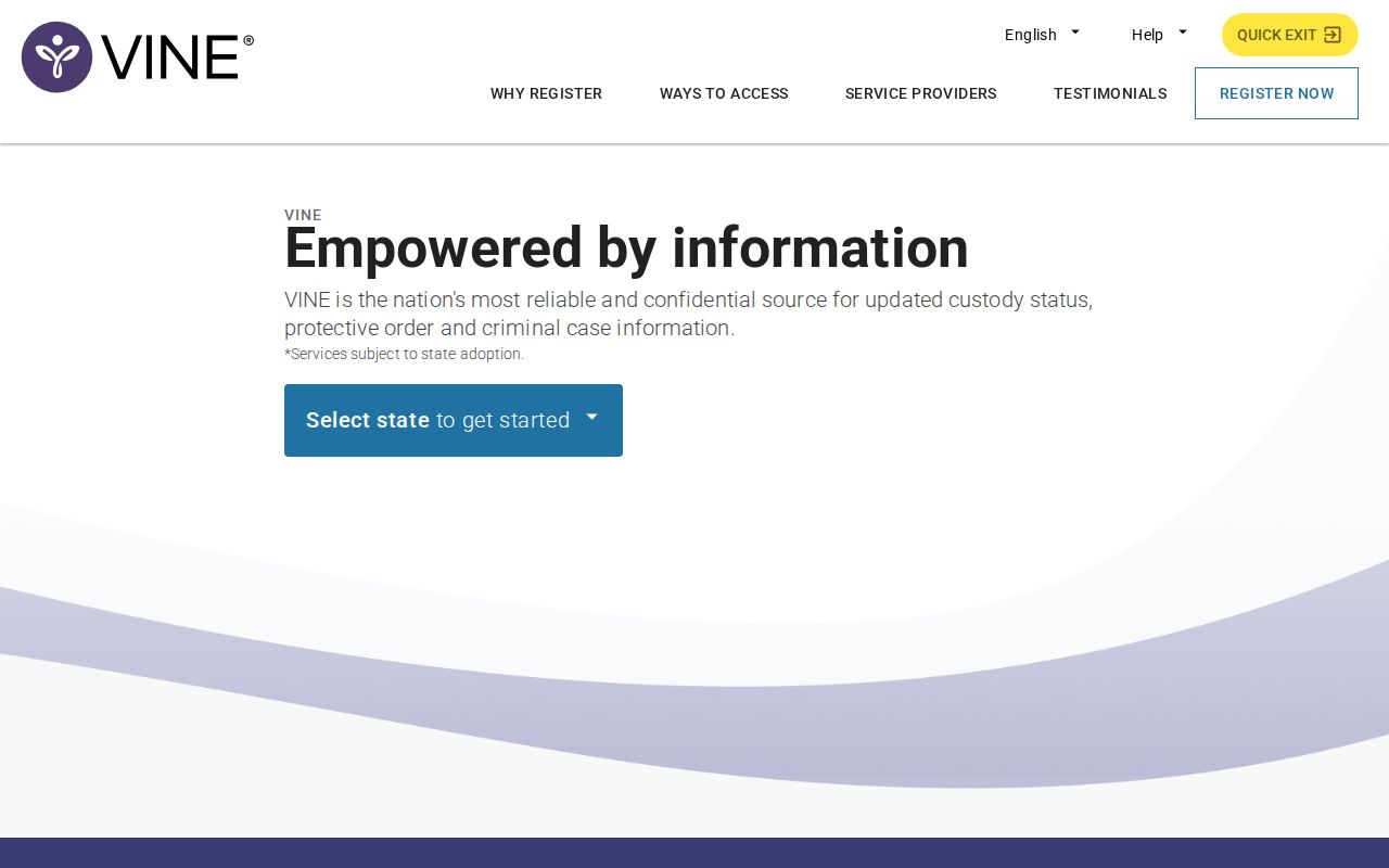 VINELink Kentucky person search interface for custody status checks